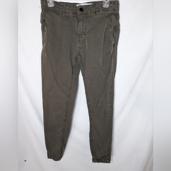 Zara Dark Olive Green Pants Size 30 Pockets - Picture 1 of 8